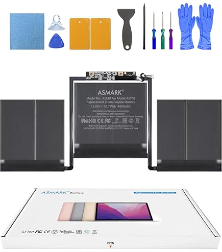 Amazon.co.jp: ASMARK Macbook Pro A1708 バッテリー 交換 適用 13